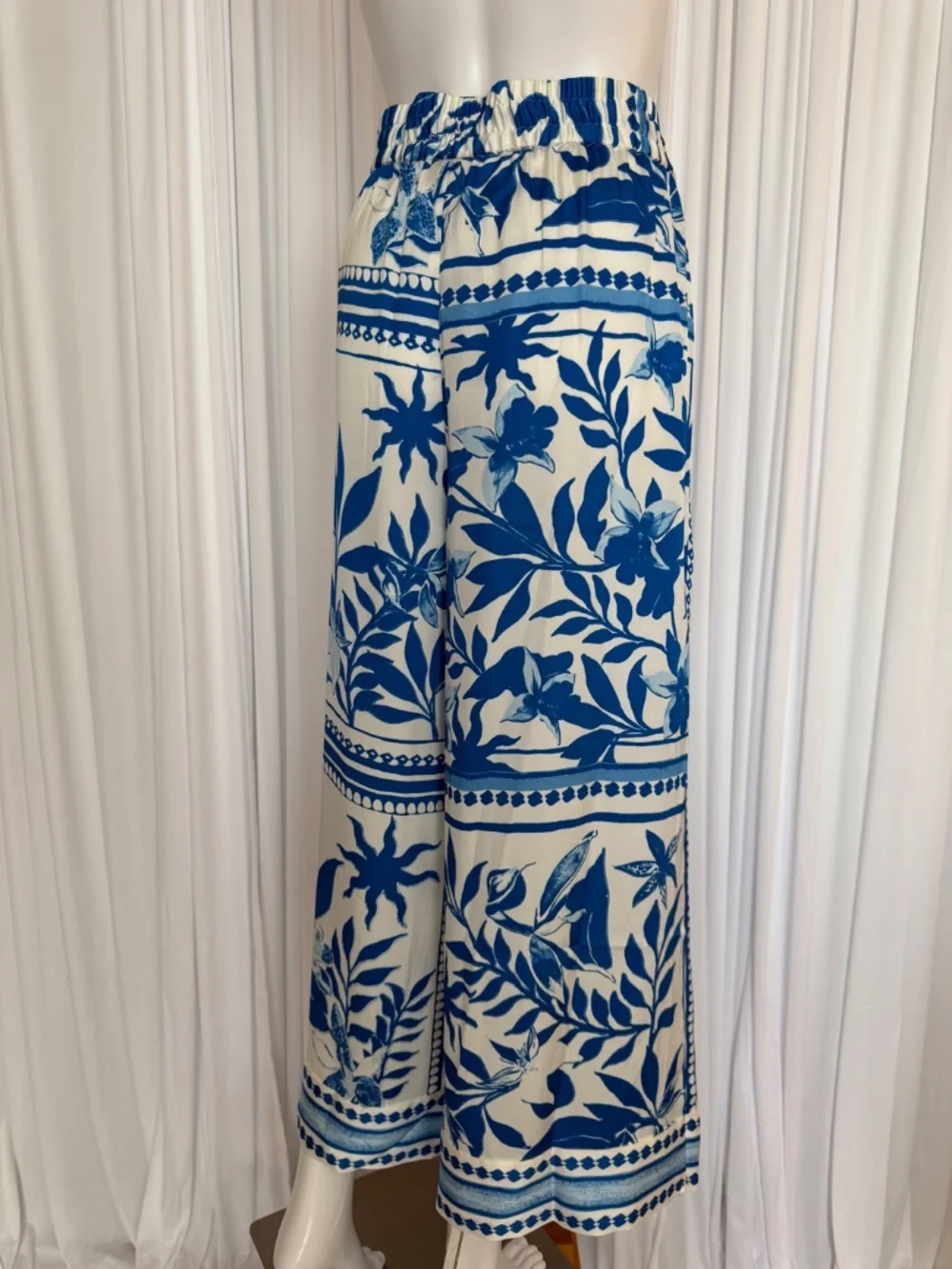 I.N.C. International Matching Blue White Floral 2-Piece set Size L NWOT/NWT